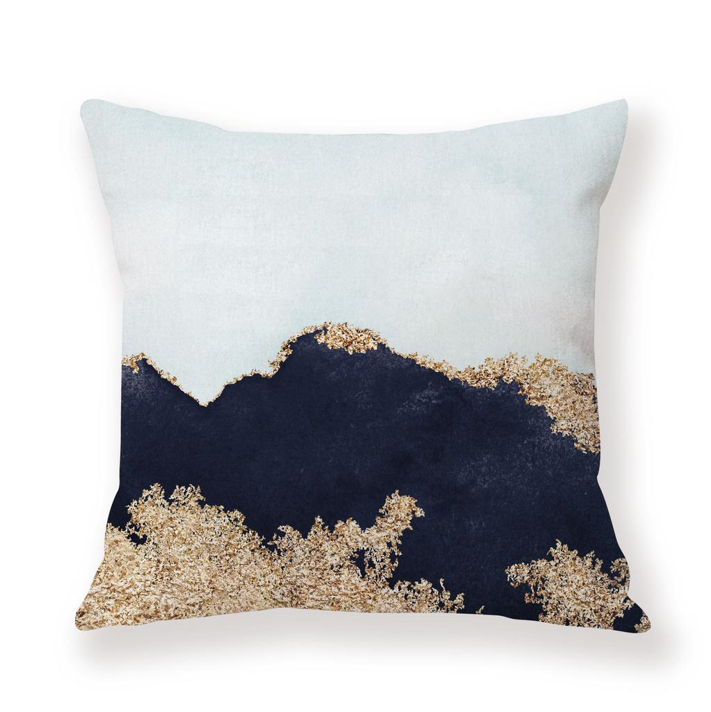 Watercolor Ins Wind Flashing Plush Pillowcase Contrasting Color Creative Model Room Decoration Pillow Car Sofa