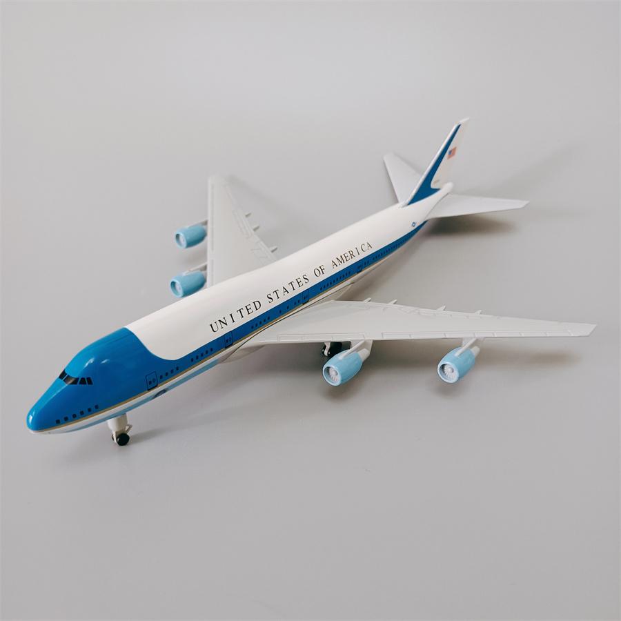 Modellino di Aereo 20cm per Air Force One Airlines 747 Modello di Aereo Modello di Aereo di Linea 747 Kit di Giocattoli per Aereo