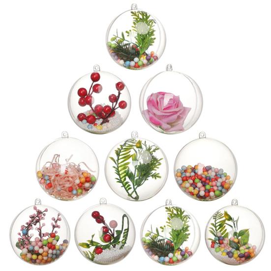 5 Τεμάχια Χριστουγεννιάτικη Μπάλα Διαφανής Γεμιζόμενη Κούφια Αθραύστη Αναχρησιμοποιήσιμη Διάταξη Σκηνής Διακόσμηση Εμπορικού Κέντρου Διακόσμηση Χριστουγεννιάτικου Πάρτι Κρεμαστή Μπάλα Πάρτι