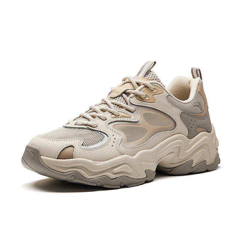 Anta Meteor 2 Vent Retro Comfortable Slip Resistant Durable Low Top Lifestyle Casual Shoes Men sneaker Khaki 112528858-4