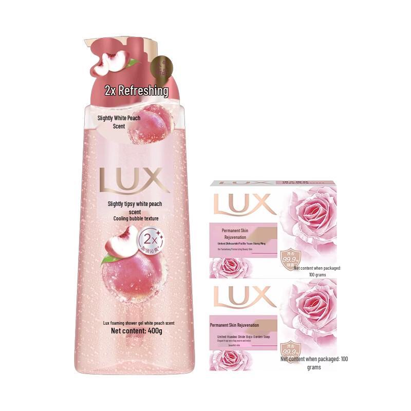 LUX White Peach Scented Shower Gel & Soap Set