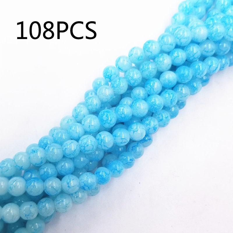 70/108pcs 8mm Glass Loose Beads DIY Handmade Accessories for Bracelet Necklace  Jewelry Making