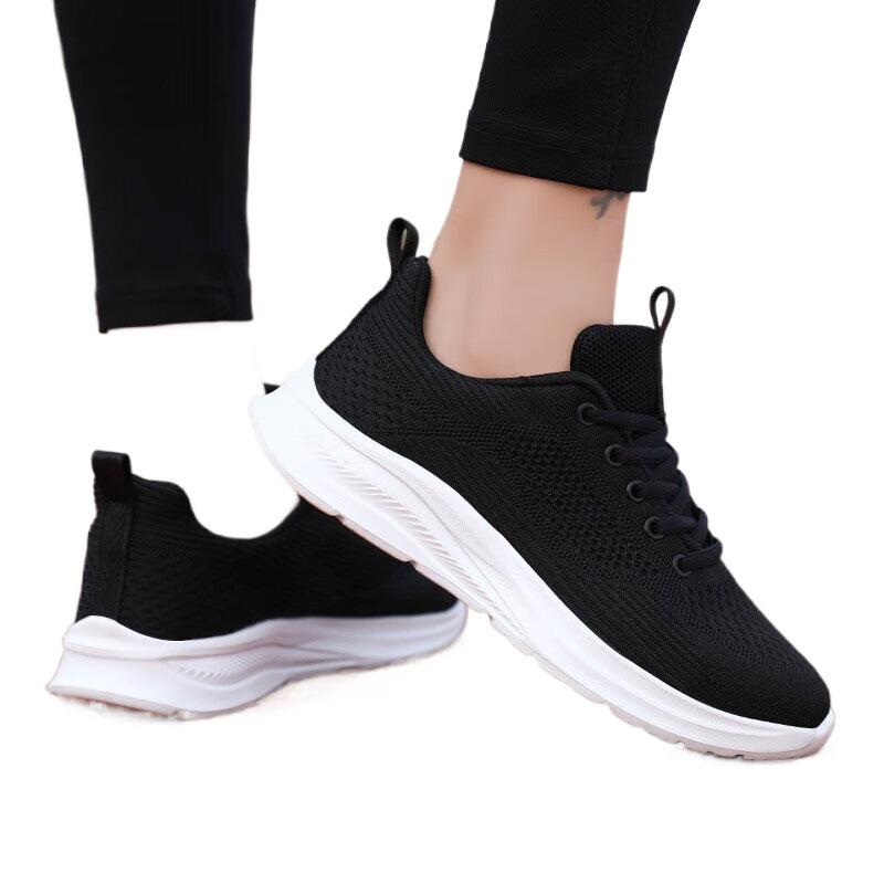 Summer versatile women's shoes sports shoes soft sole light non-slip student running shoes mesh breathable travel casual shoes women