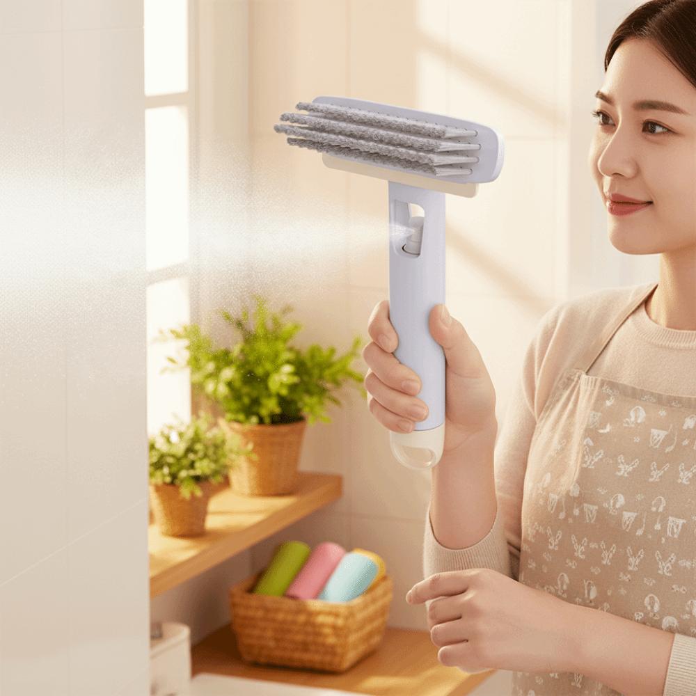 3 in 1 Gap Brush Plastic Stiff-bristled Brush Scraping Brush Rotating Cleaning Brush  Sink