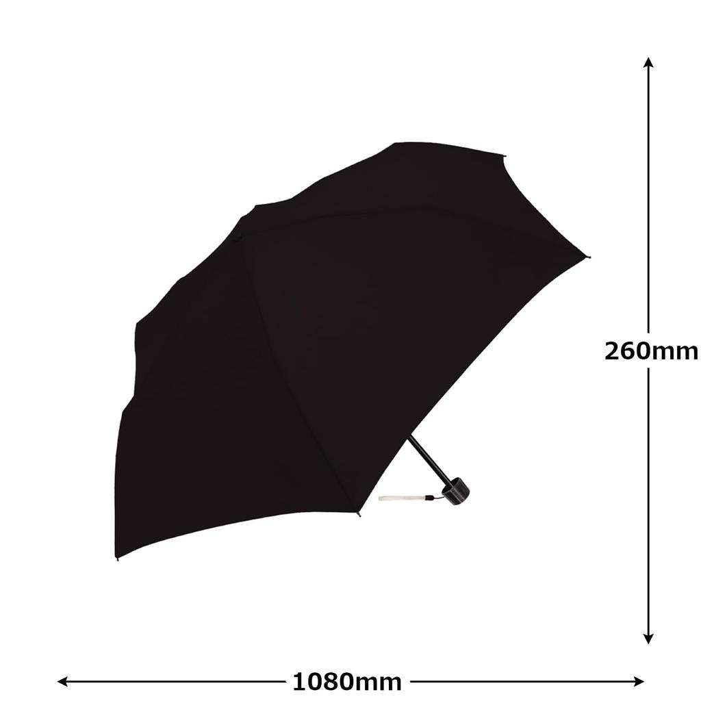 Large 60cm Folding Manual Fiberglass Plain Men's Umbrella, Lightweight, Opening, Ribs, Windproof, Black.