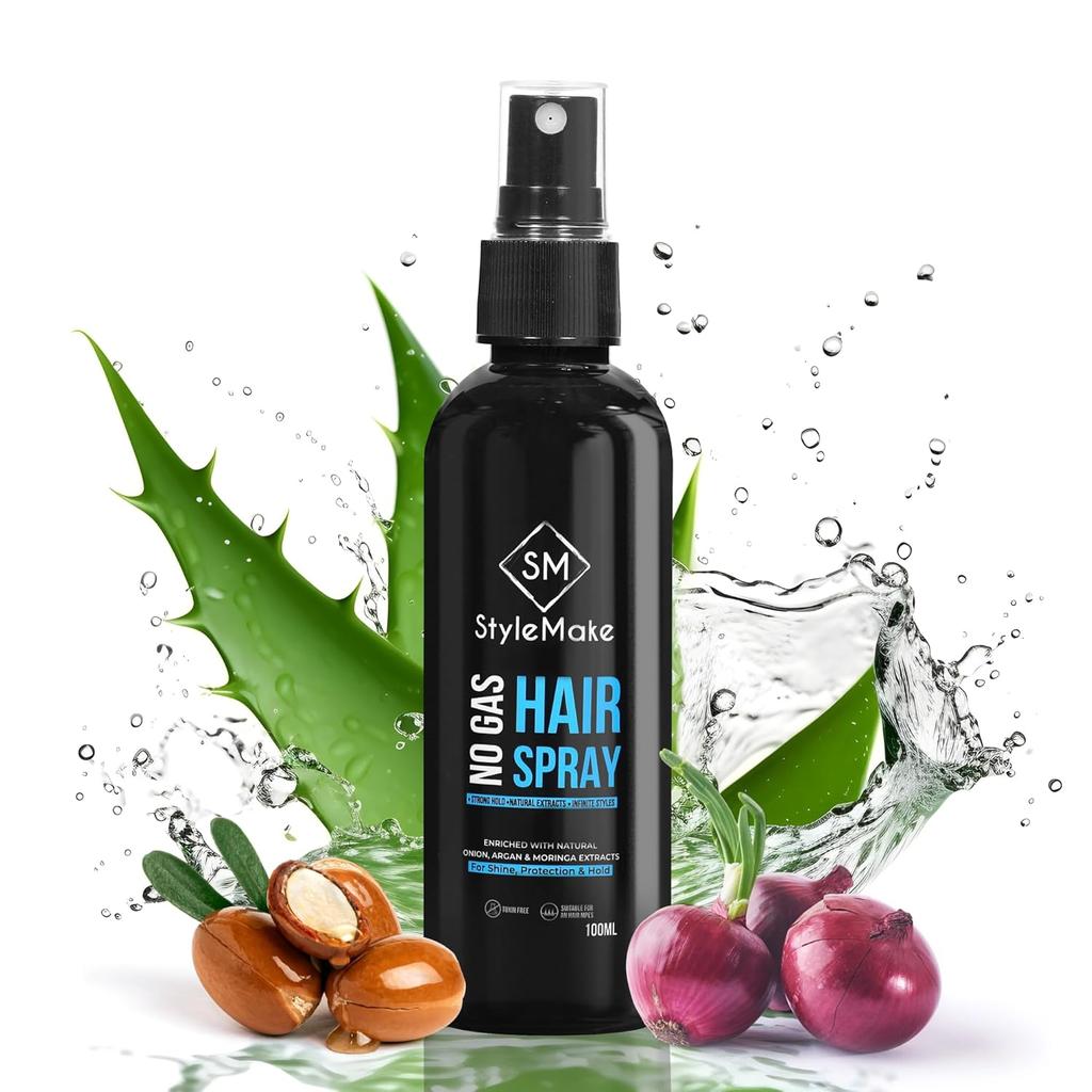 Sprej na zámky vlasů pro muže a ženy - Extrémní fixace - 100 ml | Přírodní výtažky z cibule, arganu a moringy | Rychlá úprava a úprava vlasů