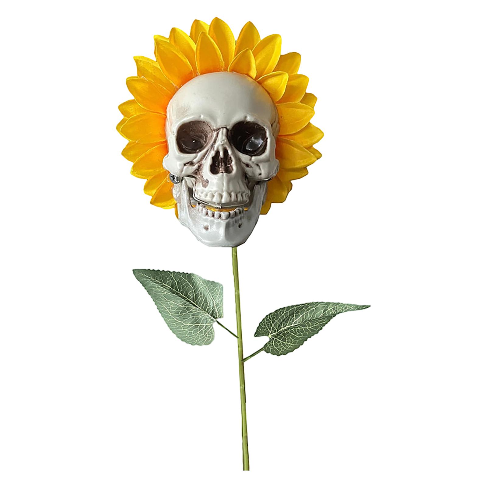 

Head Simulation Sunflower Garden Decoration Patio Yard Decoration,Halloween Yard Decorations,Artificial Flowers One Size
