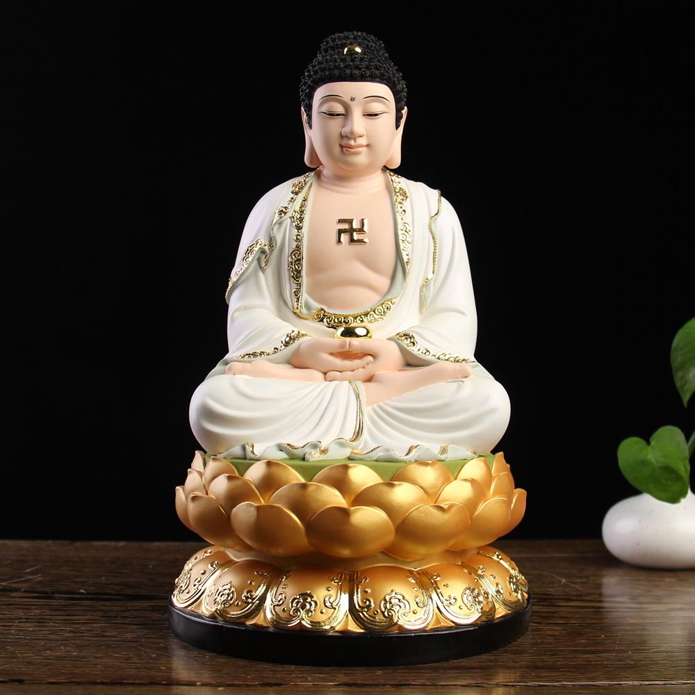 Southeast Asia GOOD Buddha statue Home store company Shrine GOOD LUCK God of wealth Maitreya Buddha Mammon God Sculpture