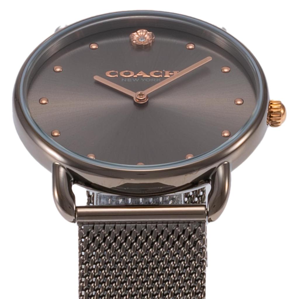 Watch ELLIOT Stainless Steel Mineral Glass Quartz Daily Waterproof 14504210 Black [Coach] Women's [Item]