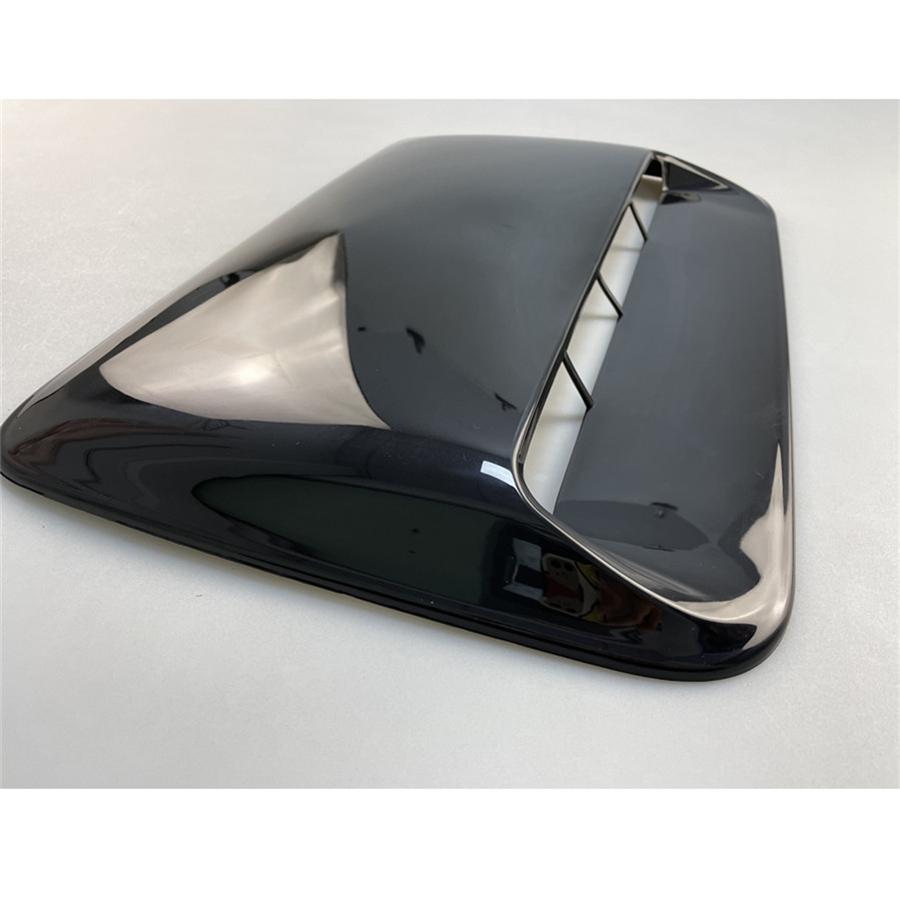 3Pcs Glossy Black ABS Car Air Flow Intake Hood Scoop Vent Bonnet Decorative Cover Universal Car Styling Middle + Both Sides