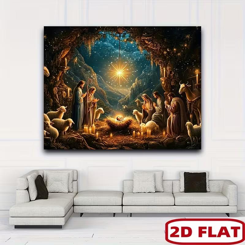 2D Star of Bethlehem Nativity Banner Religious Christmas Church Supplies