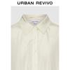 UR Women's Pleated Casual Button-Up Shirt