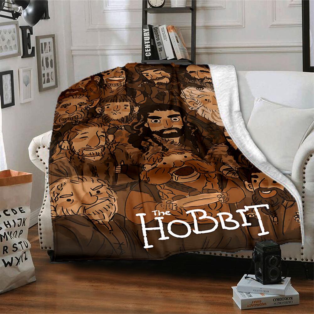 1Pc Journey Through Middleearth Flannel Blanket, Soft And Comfortable, Casual Warm, Camping Travel, Christmas, Halloween Xmas Gift. G1244