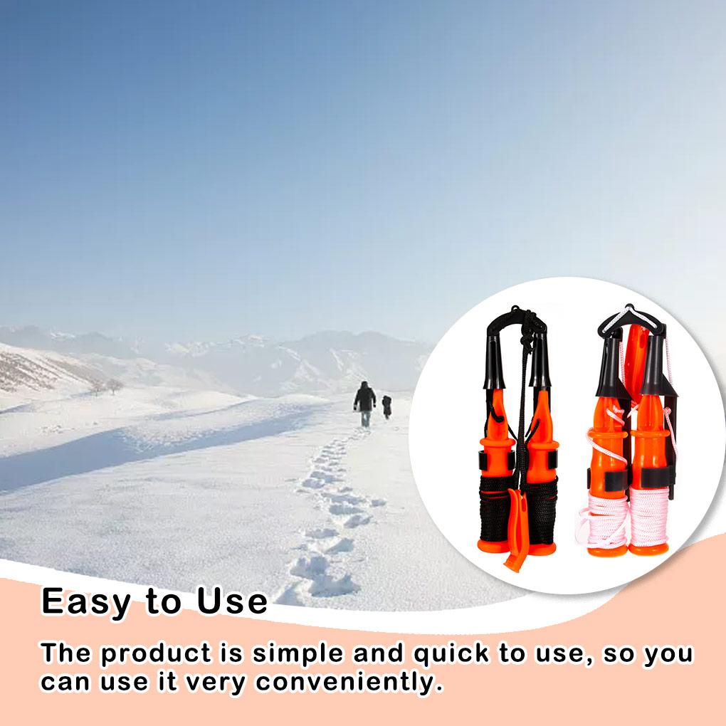 Fischen Eispickel Brecher Rettungsbohrer Edelstahl Überleben Rettung Sicherheitsleine Werkzeuge Handheld Winter