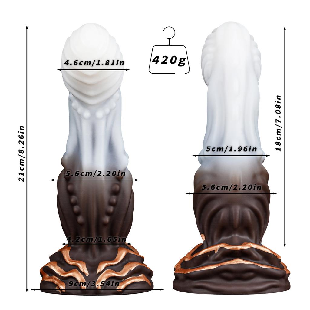 Alien Dildo Liquid Silicone Anal Plug Toy SM Unisex Particle Bead Masturbator