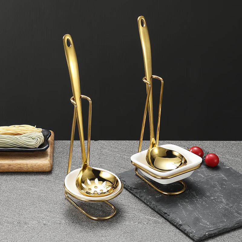 Stainless Steel Gold Square Utensil Rest