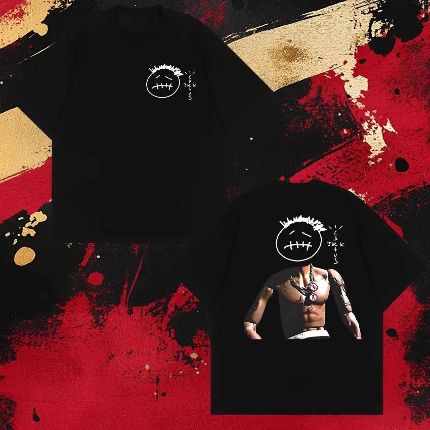 

Rapper Travis Scott Album Tour 2026 Print T Shirts Men Women Vintage Hip Hop Punk Streetwear Unisex Cotton Short Sleeve T-shirt 4XL