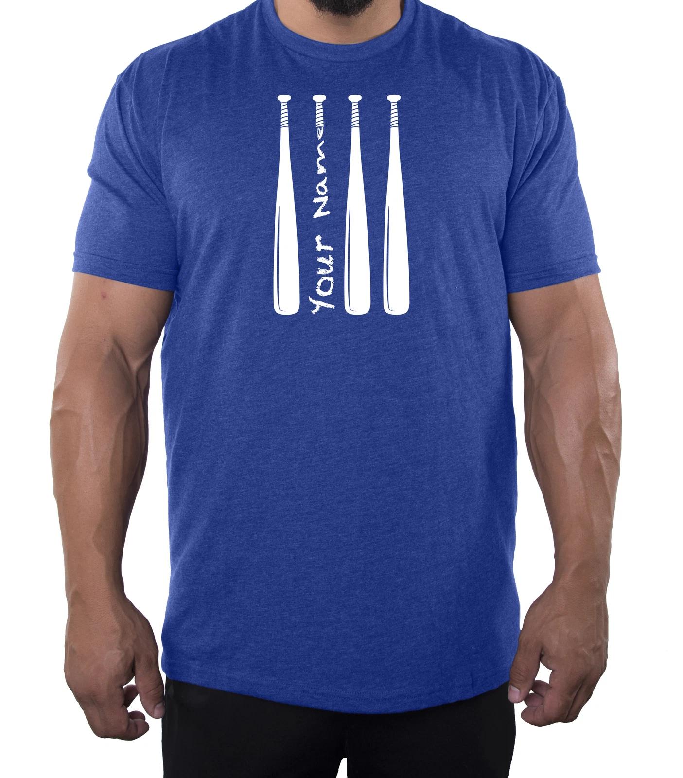 Custom Baseball Shirts, Men s Personalized Baseball Bat T-Shirt S