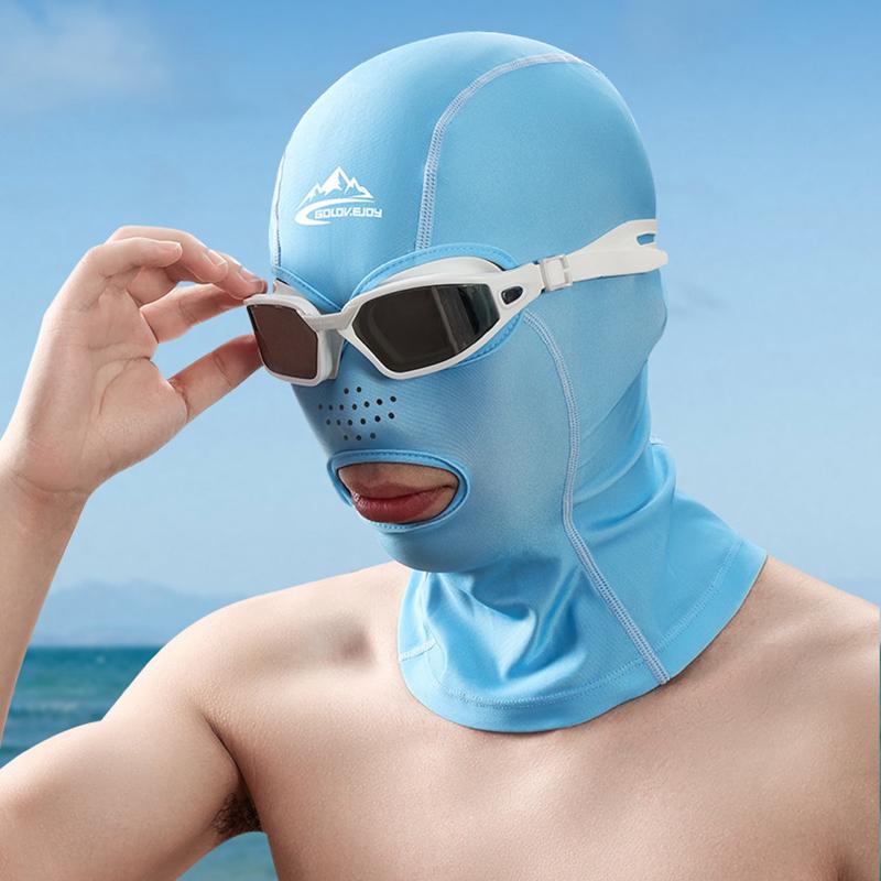 Facekini Maschera solare da nuoto Cuffia da nuoto Protezione UV per il viso da uomo e da donna