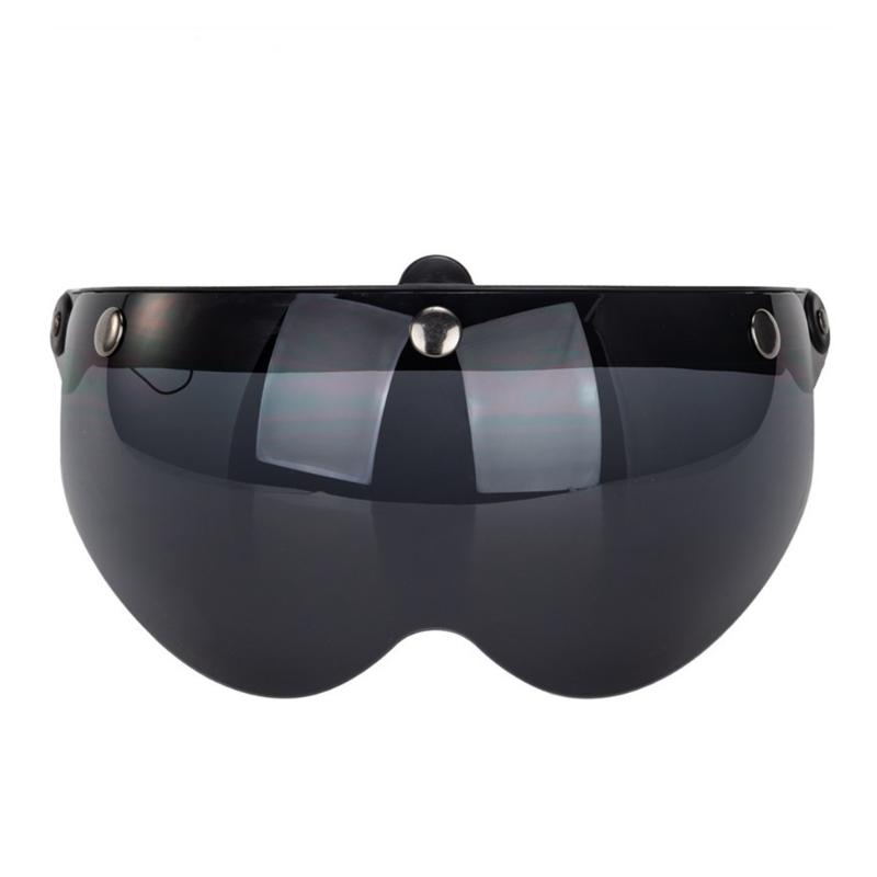 Universal Motorbike Retro Pilot-Style Standard 3 Snap-Button Visors Up Down