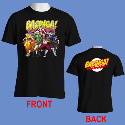 Bazinga Heroes Uomo Nero Taglia S-5XL