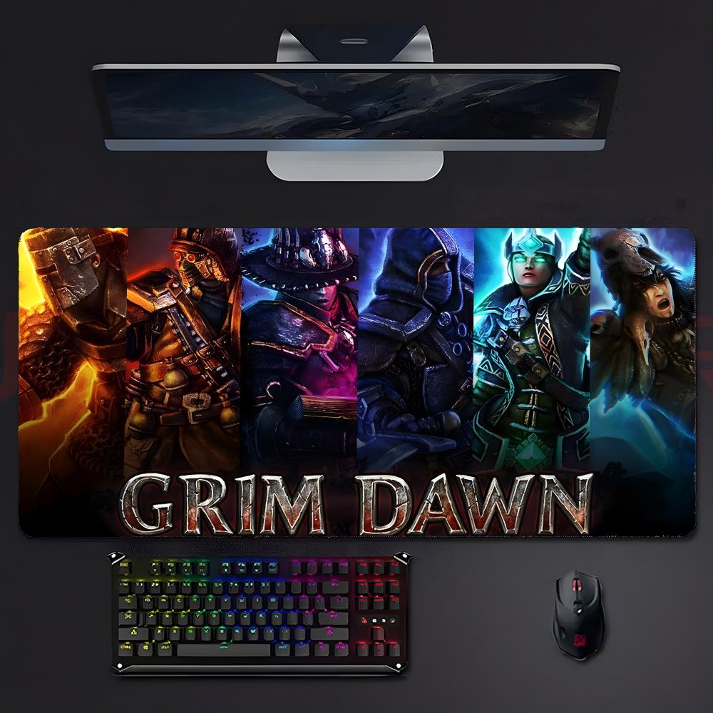 Dark Action Game GGrim Dawn Mouse Pad Large Gaming Mousepad With Stitched Edges Thickened Desk Mat Pc