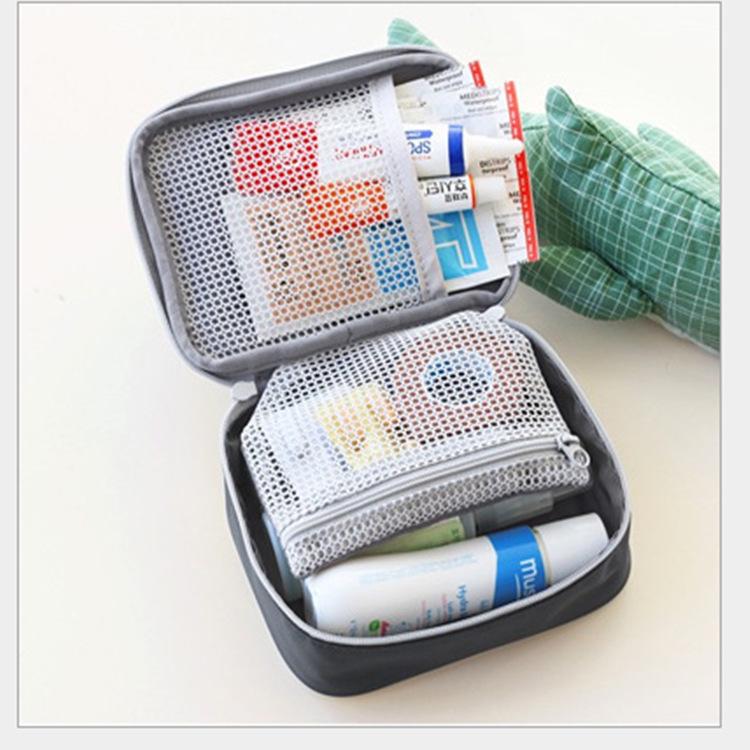 Korea Travel Heart-Shaped Portable First Aid Medicine Bag - Cute and Compact