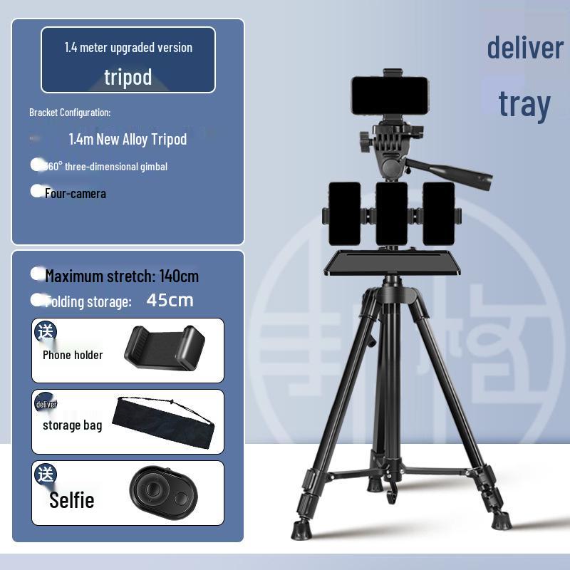 2025 Universal Phone Holder & Tripod Set for Live Streaming & Dual-Position Camera Use