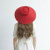 European and American Autumn and Winter New Shallow Top Big Brim Wool Top Hat Stage Catwalk Concave Shape Strap Felt Big Edge Top Hat