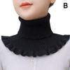 Neck Scarf Women Turtleneck Knitted False Fake Collar Detachable Scarf Warm Winter Windproof Wrap Scarf Ruffles