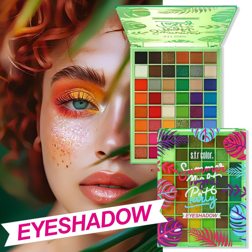 S.F.R 48-Color Pearlescent Matte Eyeshadow Palette: Waterproof, Smudge-Proof, Vibrant Dopamine Colors
