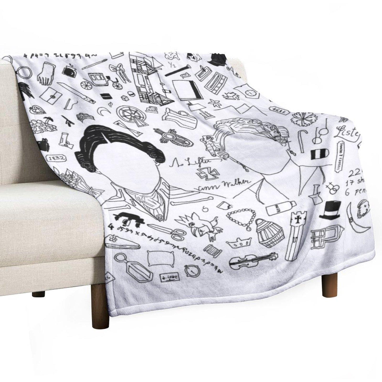 

Gentleman Jack Universe t-shirt Throw Blanket Bed Fashionable Flannel Fabric Soft Big Luxury Thicken Blankets 30x40in