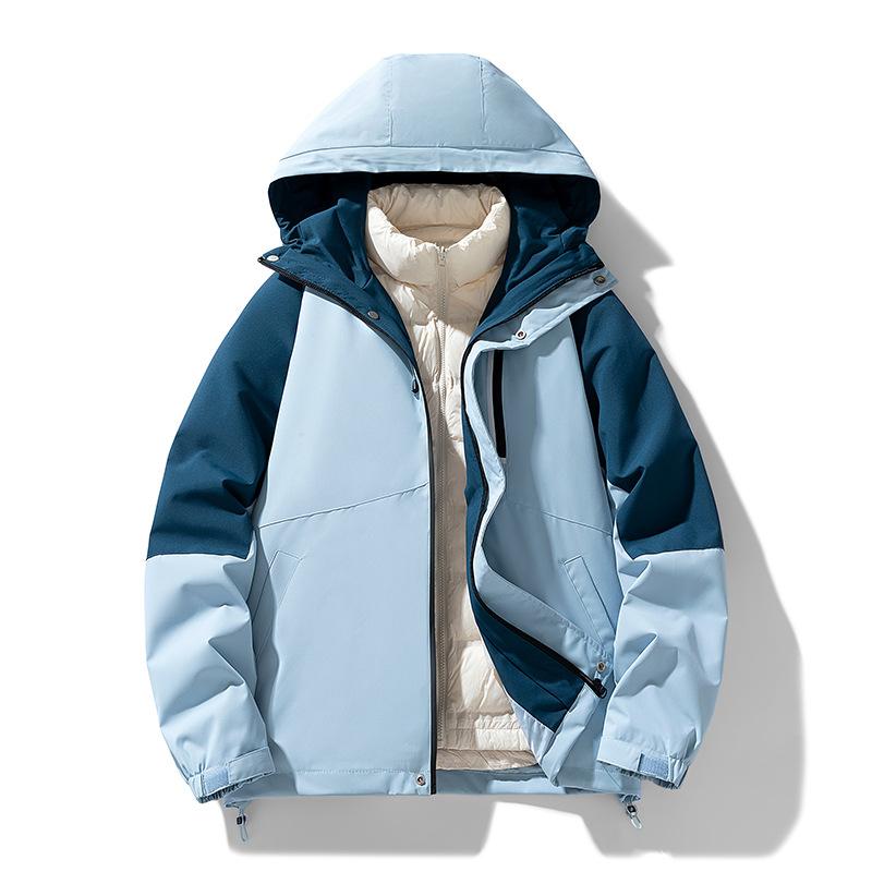 Outdoor Jacket Men's and Women's Removable Jacket Autumn and Winter Down Liner Three-proof Assault Jacket Men's Jacket Mountaineering Suit