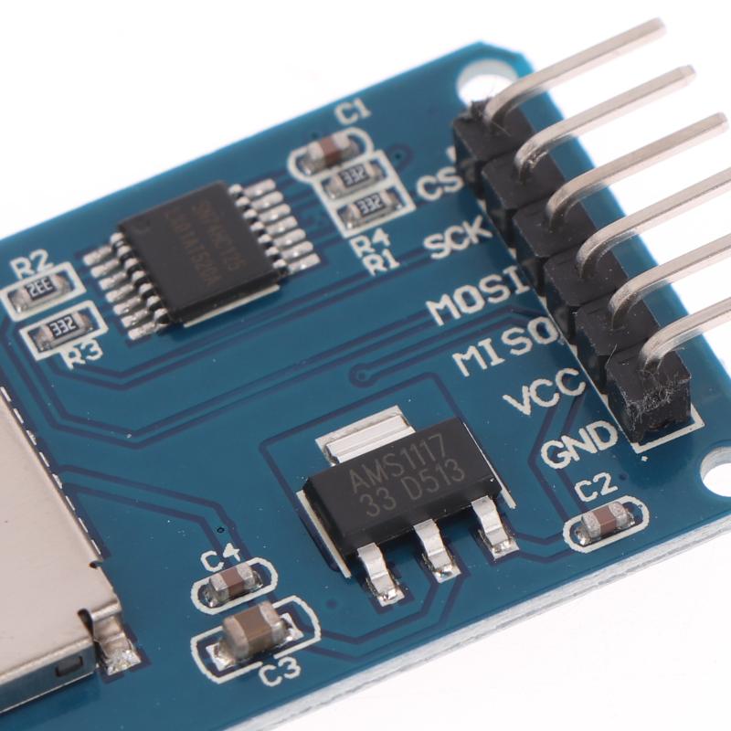 2Pcs/set Card Mini TF Card Reader Module SPI Interfaces With Level Converter Chip 5V/3.3V For DIY KIT