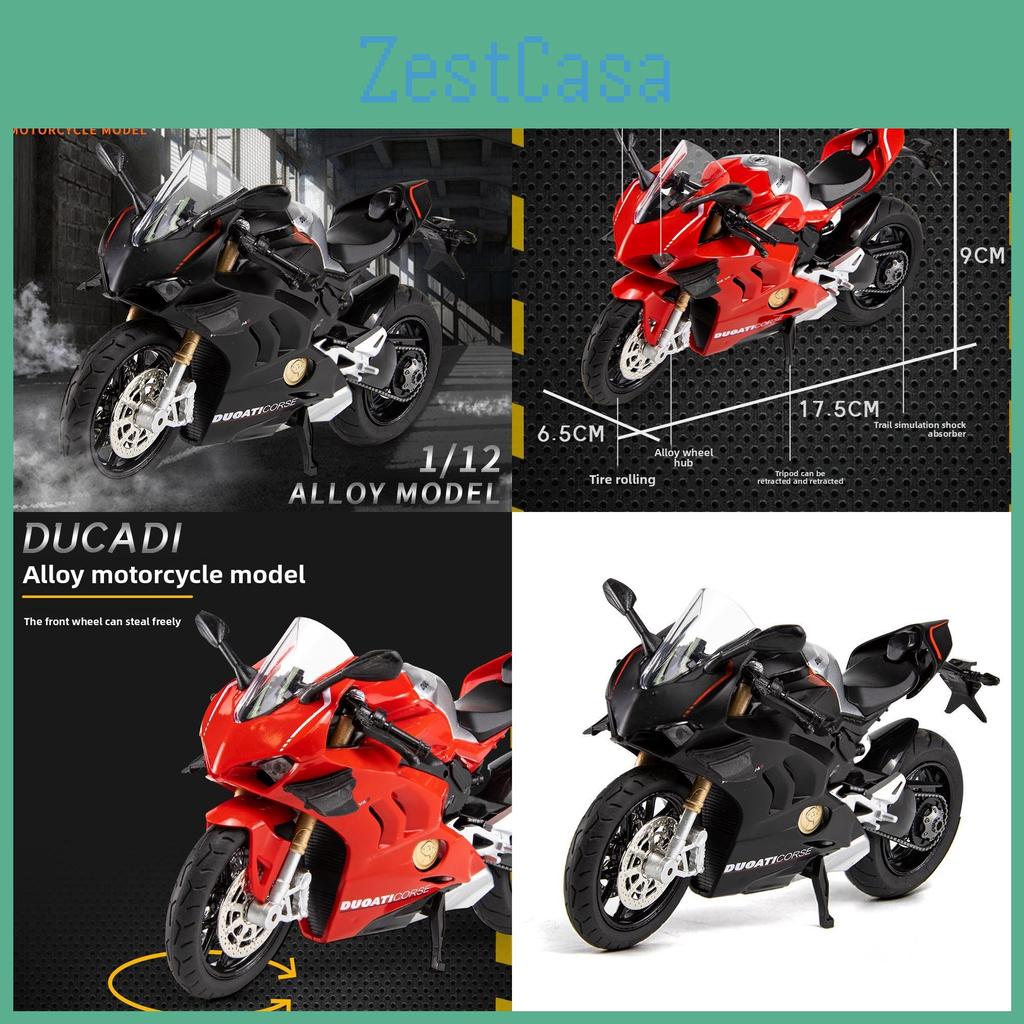 Ducati Motorcycle Alloy Model With Acousto Optic Design For Gift Childrens