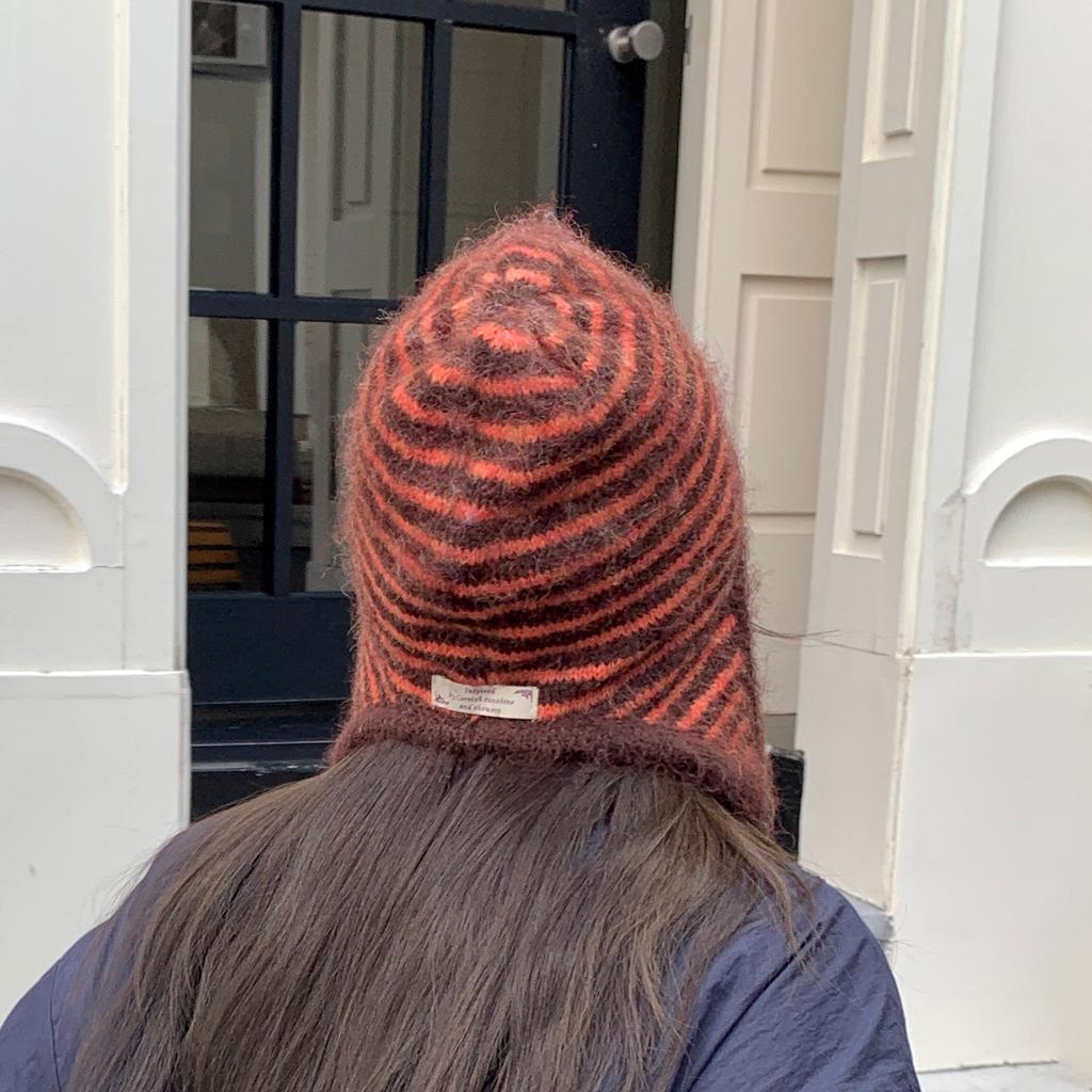 Winter Hat Women Wool Knitted Striped Beanie Baggy Cap Warm Windproof Outdoor Ski Balaclava Casual New