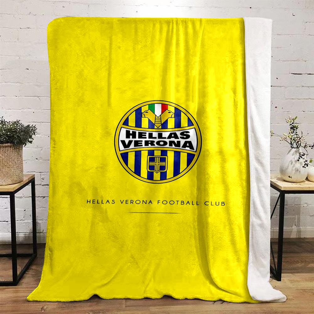 Hellas Verona Logo Design printed Flannel blanket for bedroom, living room, sofa, and nap