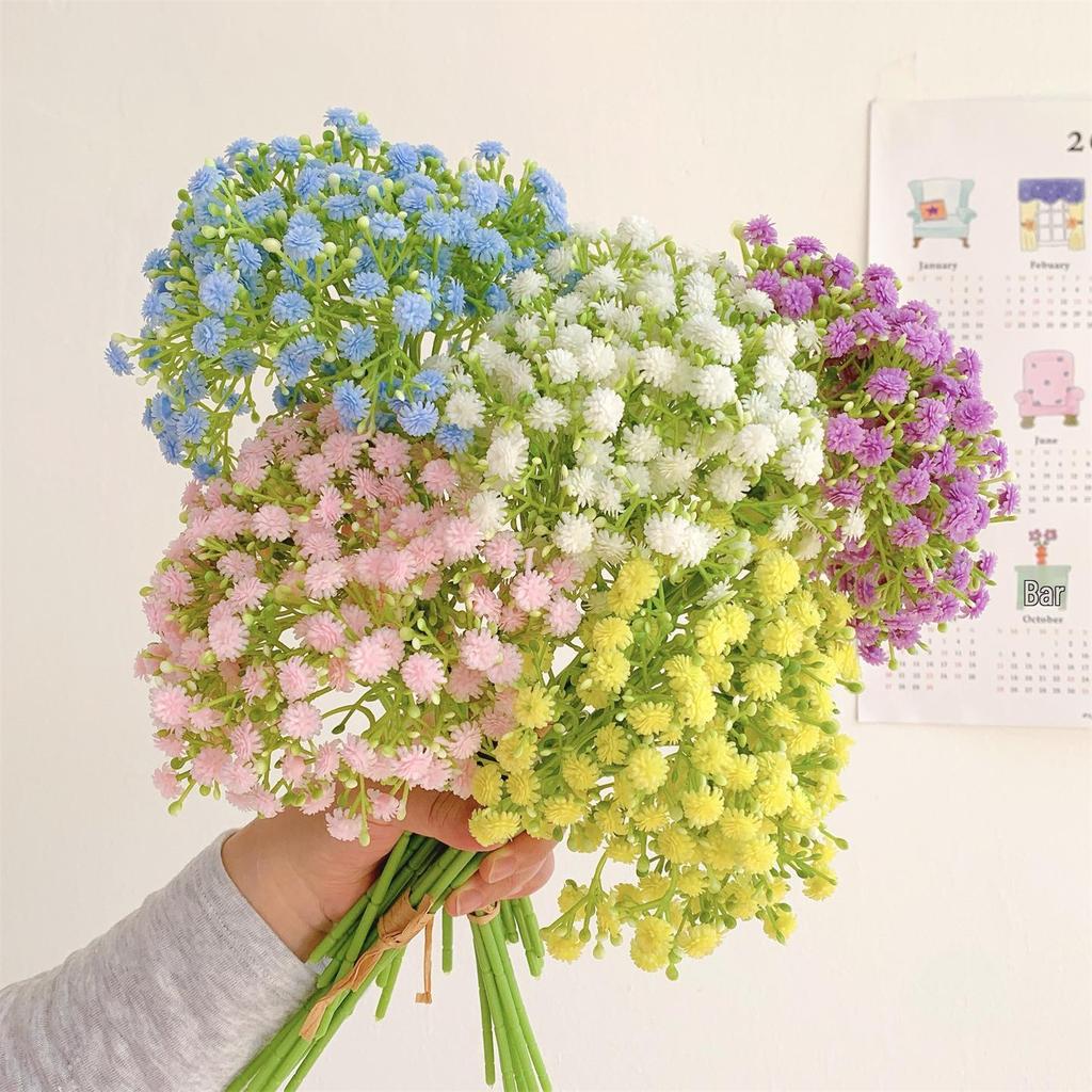 Baby's Breath Soft Rubber Artificial Flower Bouquet for Living Room Decor