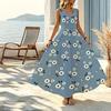 Long Sleeveless Loose Tank Dress,Lightweight Breathable Beach Vacation Dress,Elegant for Daily Casual & Vacation
