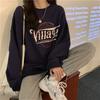 Wholesale Velvet Spring and Autumn Sweater Women's Clothing Supply Chain Distribution Korean Version Loose Medium and Long Crew Neck 