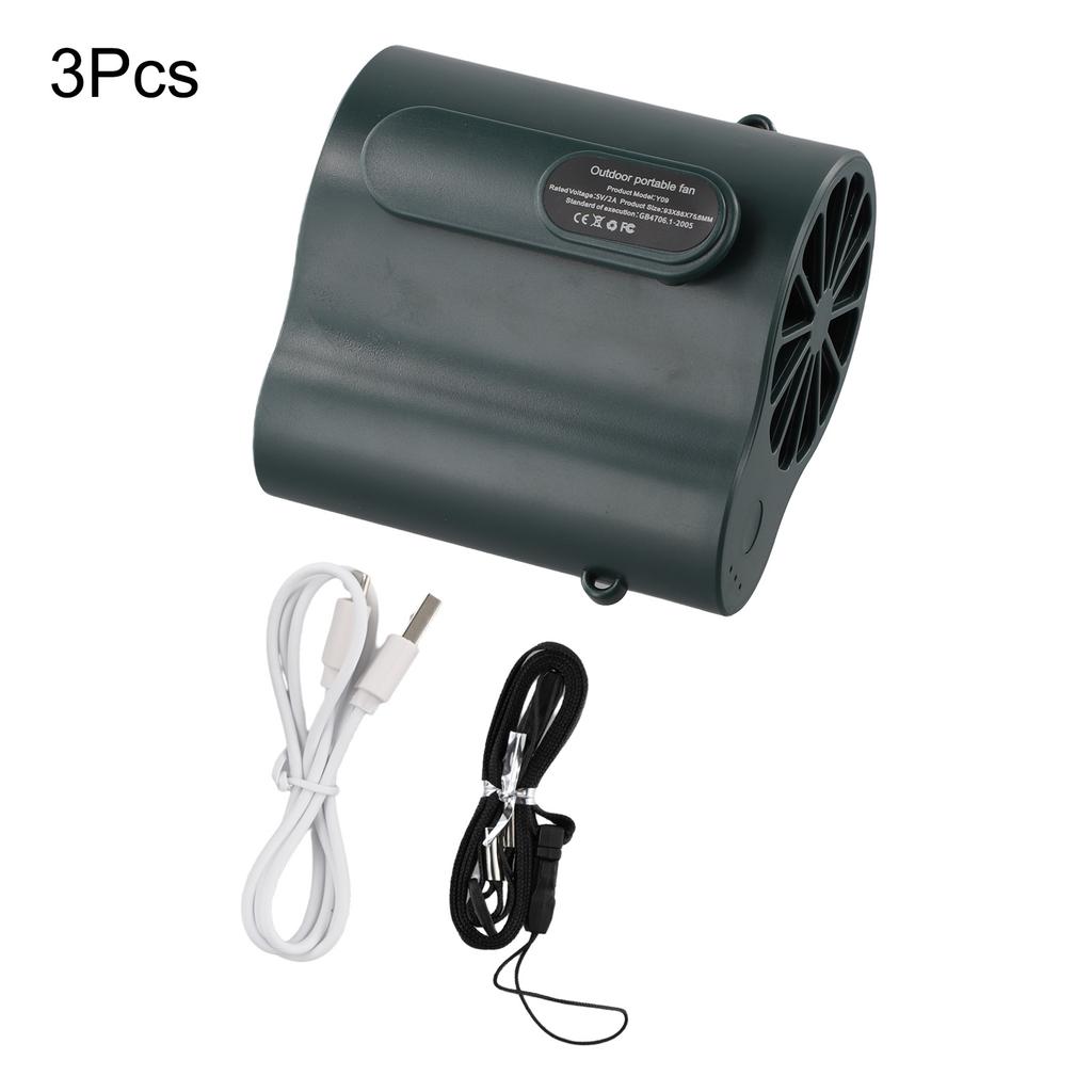 Outdoor Waist Fan Leafless Hanging Neck Fan 2000mAh Battery ABS Material Buckle On Waist Or Belt High-quality Materials