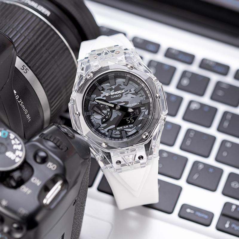 Casio Men Liquid Crystal/Analog Dual Display Series Gray Watch GA-2100CA-8A-P03