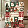 Manta de Franela con Nombre Personalizado Impreso Calidez Confort Manta para Cama Decoración del Hogar Regalo Festivo