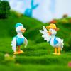 Pinenjoy 8-Piece Animal Figurine Set: Resin Duck Figurines, Cute Miniature Sculptures for Garden, Landscape, Aquarium Decoration, Funny Farm
