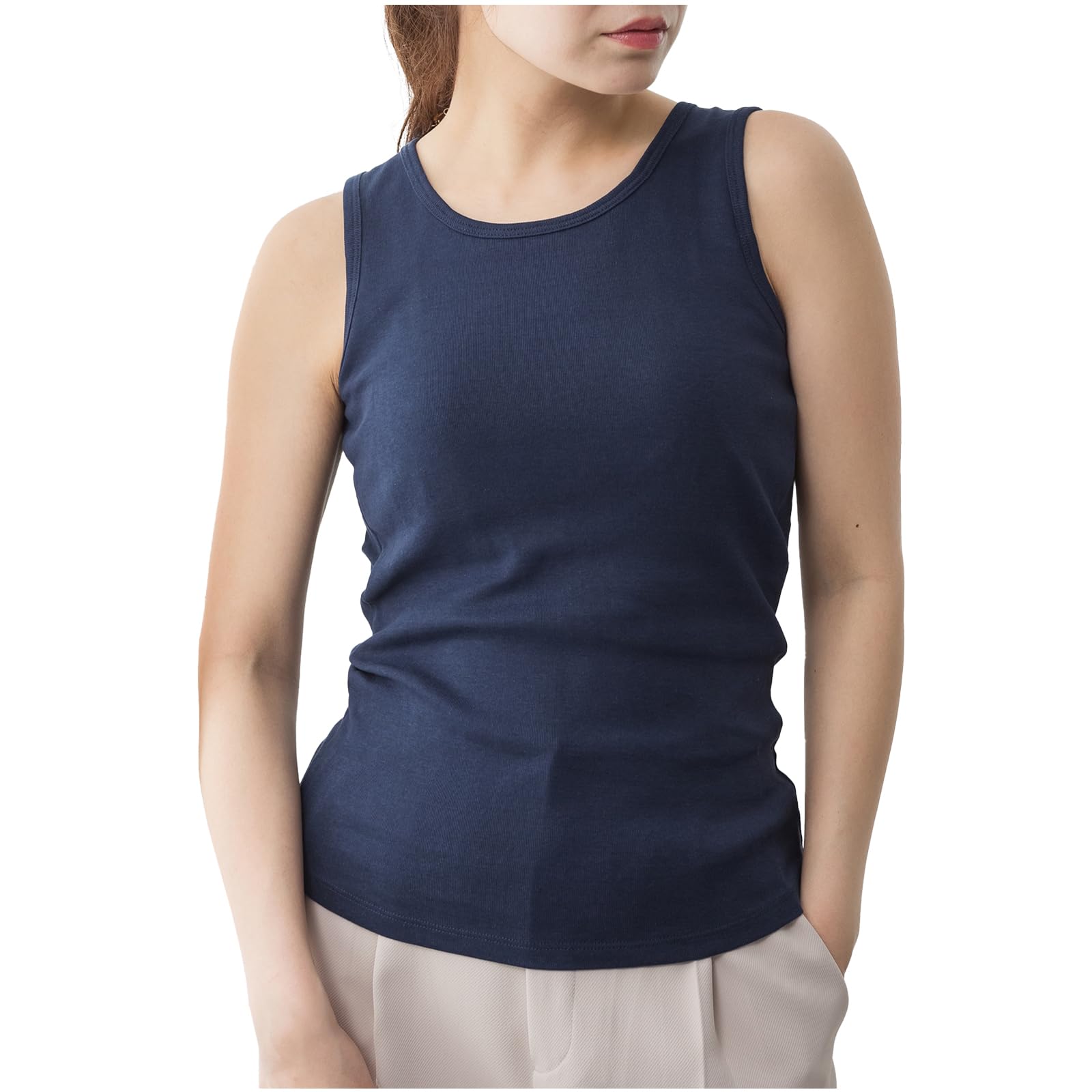 

Майка Crossmarberry с чашками из хлопка плюс, свободного кроя, в рубчик, женская, спортивная одежда, размеры, без рукавов, утягивающая, беспроводная, летняя, непрозрачная, нижнее белье,