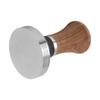 Coffee Tamper Stainless Steel Flat Bottom Coffee Hand Tamping Tool with Wooden Handle