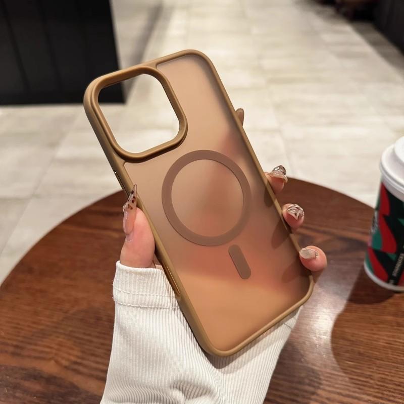 Applicable To Apple 16proMax Skin-sensitive Magnetic Suction Phone Case IPhone 15 High-end Matte 14 Anti-fall Protection Case