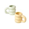 Creative hand handle ceramic mug large capacity large ear cup enterprise business latte coffee cup bone china