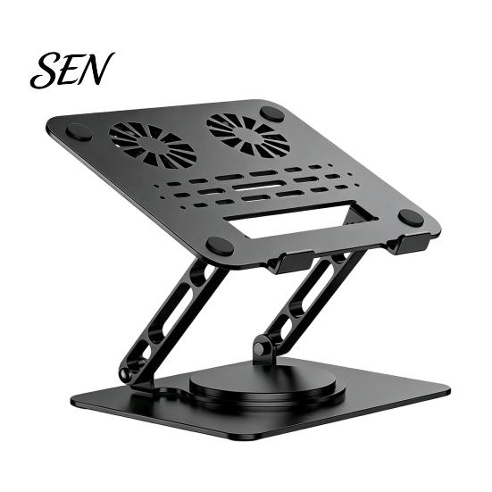 Universele Laptopstandaard Opvouwbaar voor Bureau, Draagbare Hoogteverstelbare Computer Ergonomische Notebook Verhoger Houder, Geventileerde Koeling Tablet Houder