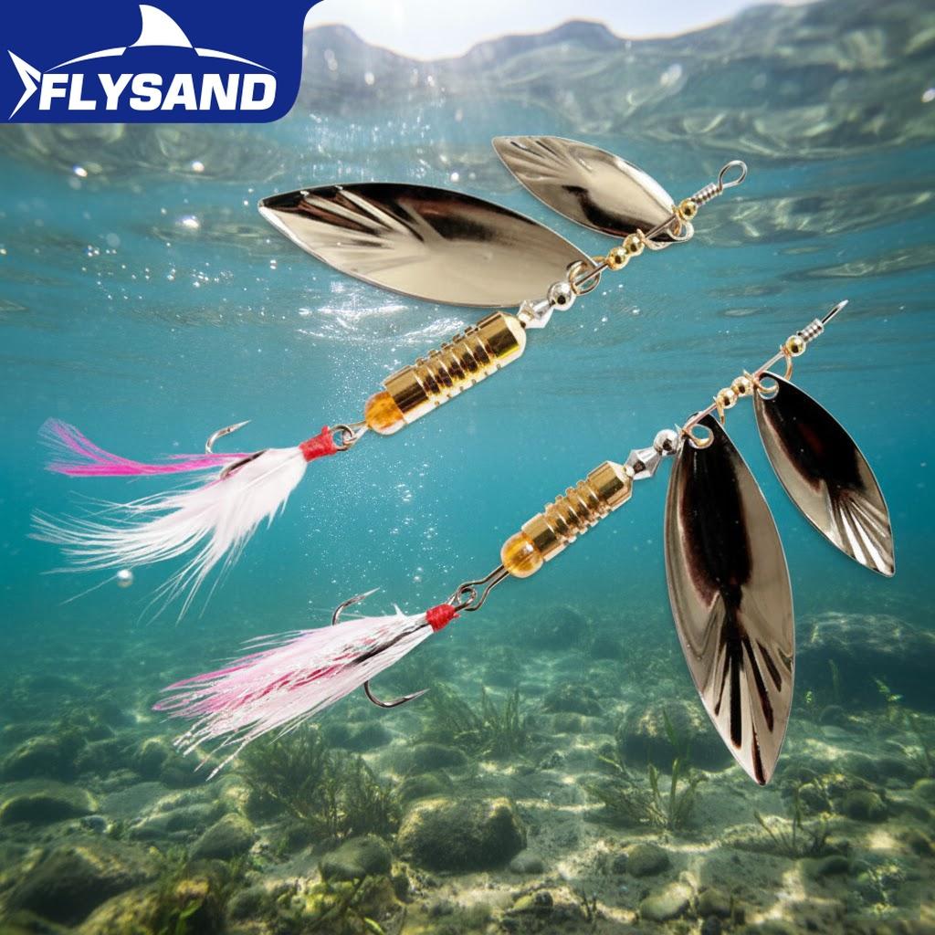 FLYSAND Noise Sequins Spinner Baits Metal Fishing Lure Spoons Paillette Artificial Lures